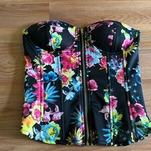 🔥NWT Say What? Floral Bustier Size S🔥